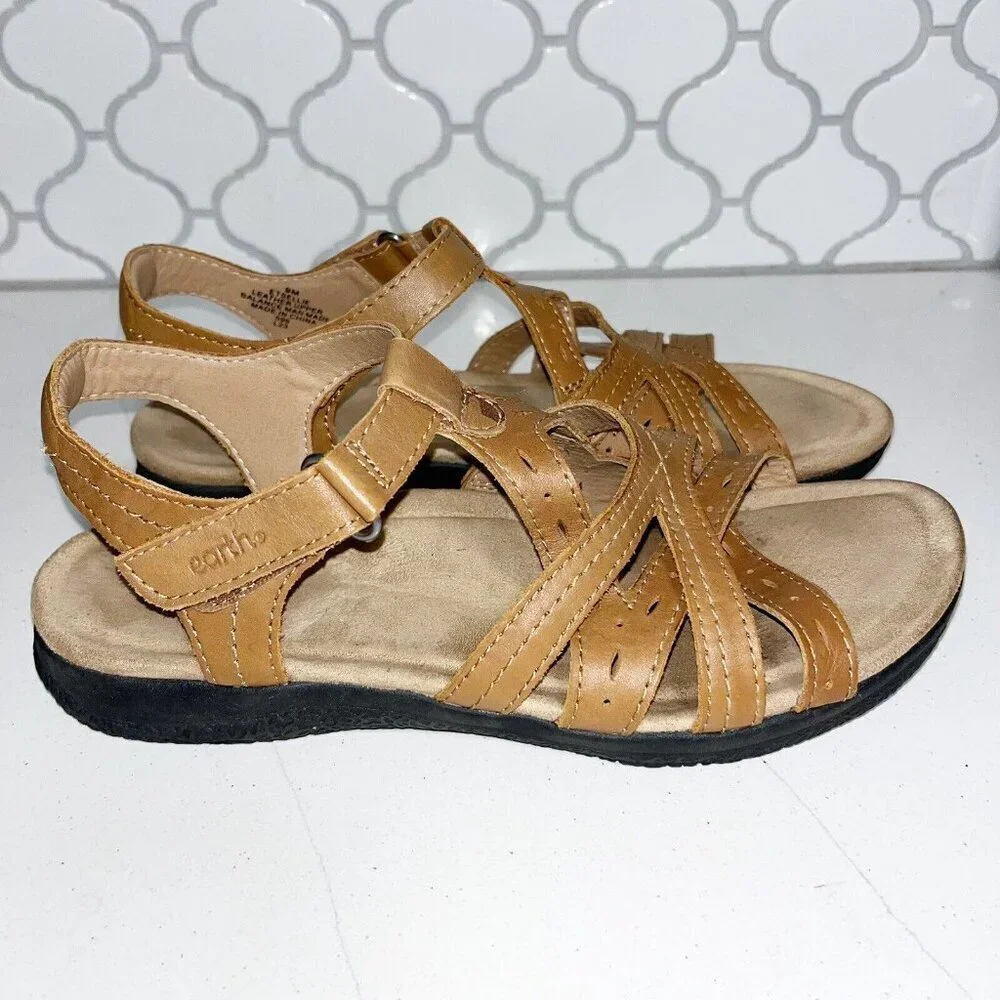 Earth Origins Sellie Strappy Sandal Tan Size 9